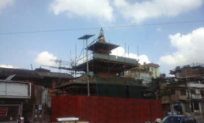 साढे ७ वर्षपछि ठडियो भूकम्पले क्षतिग्रस्त जयवागेश्वरी मन्दिर